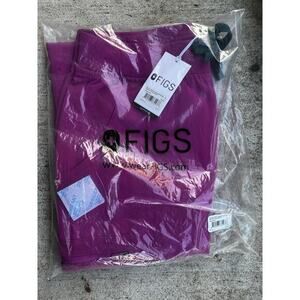 25. NWT FIGS BRIGHT FUCHSIA W_Sumaiya Slim High Waisted Tall Pant Size XXs